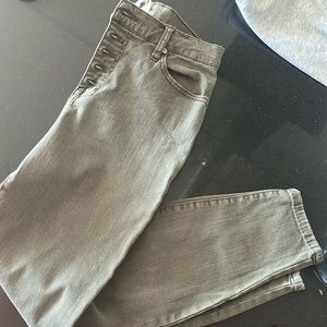 Olive button down jeans Altard state